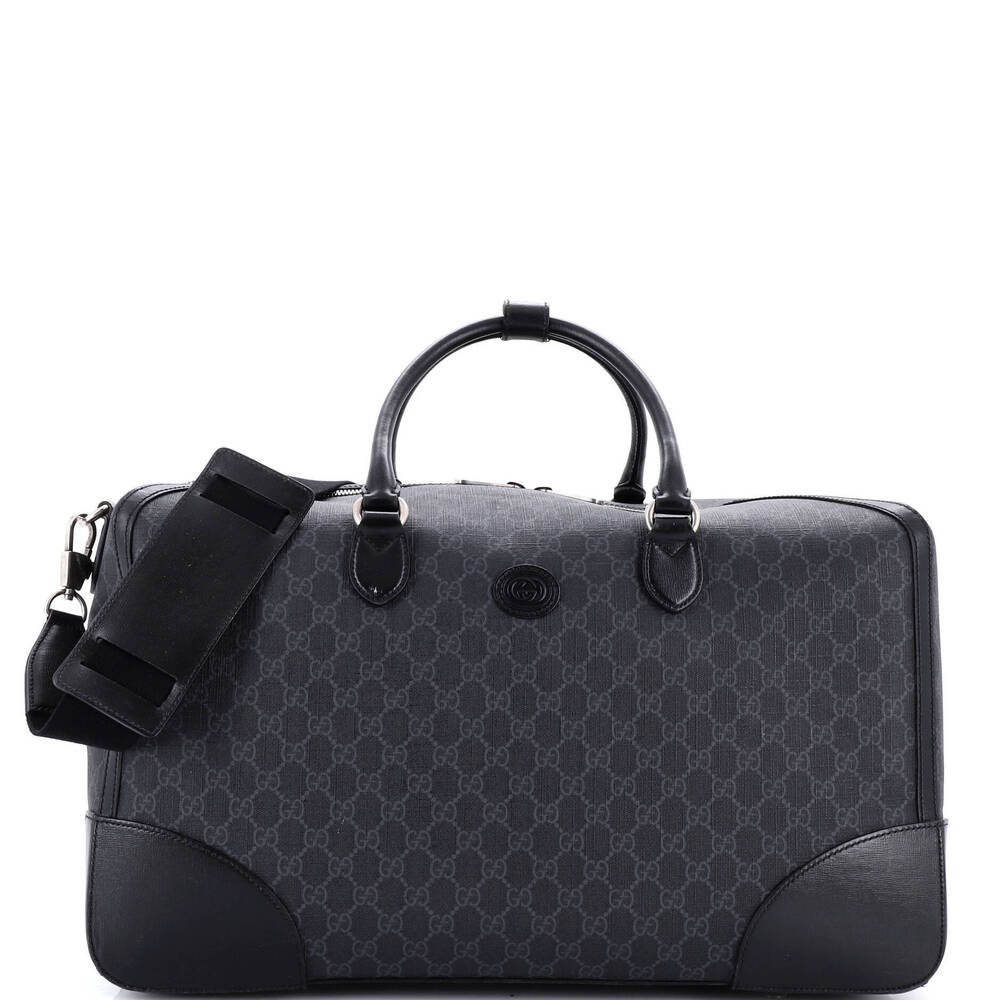 Gucci Large Interlocking G Patch Duffle Bag GG Co… - image 1